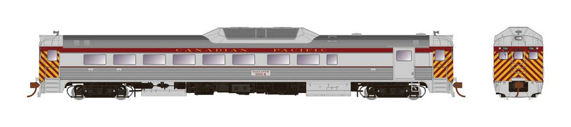 Budd RDC-2 Phase 2 - LokSound and DCC -- Canadian Pacific 9107 (As-Delivered, stainless steel, maroon, yellow)