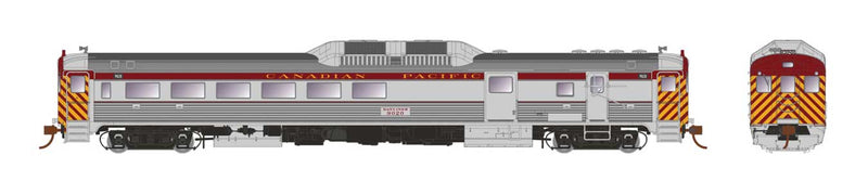 Budd RDC-3 Phase 1c - LokSound and DCC -- Canadian Pacific 9021 (As-Delivered, stainless steel, maroon, yellow)