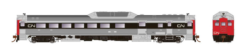 Budd RDC-3 Phase 2 - LokSound and DCC -- Canadian National No Number (stainless steel, black, red, Noodle Logo)