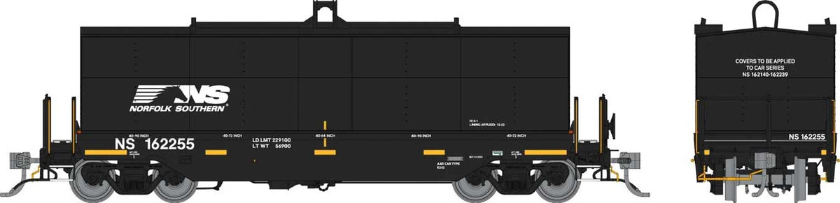 Greenbrier Transverse Coil Car - Ready to Run -- Norfolk Southern Random from Set #1 (black, white, Horse Head Logo)