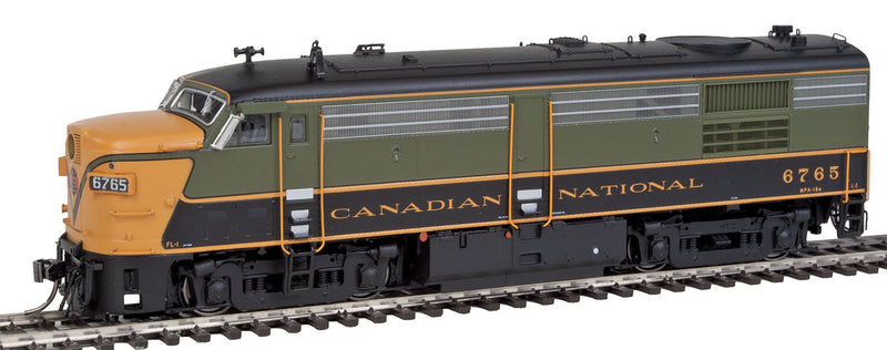 MLW FPA4 w/Sound & DCC -- Canadian National #6765 (green, black, yellow)