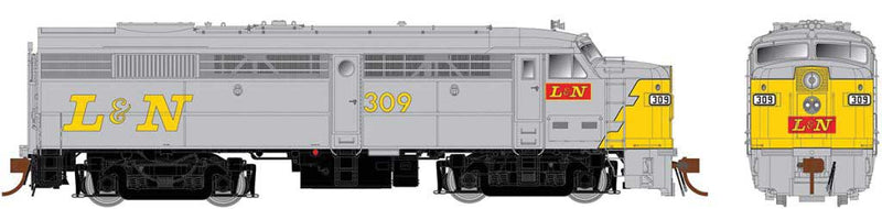 Alco-MLW FA-2 Phase II - LokSound and DCC -- Louisville & Nashville 309 (gray, yellow, red)