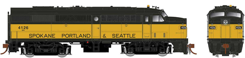 Alco-MLW FA-2 Phase Ia - LokSound and DCC -- Burlington Northern 4126 (ex-SP&S, yellow band, Pullman green)