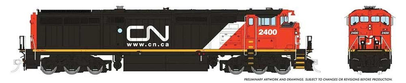 GE Dash 8-40CM - Sound and DCC -- Canadian National #2429 (black, white, red, Website Logo)