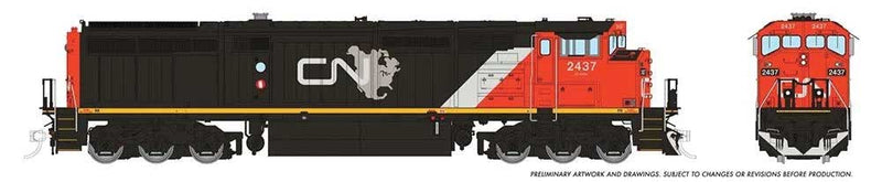 GE Dash 8-40CM - Sound and DCC -- Canadian National #2451 (black, white, red, gray, North America Logo)