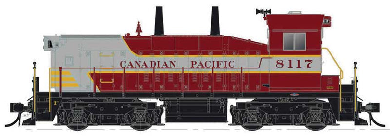 GMD SW1200RS CP Version w/LokSound & DCC -- Canadian Pacific #8129 (maroon, gray, yellow, Block Lettering)