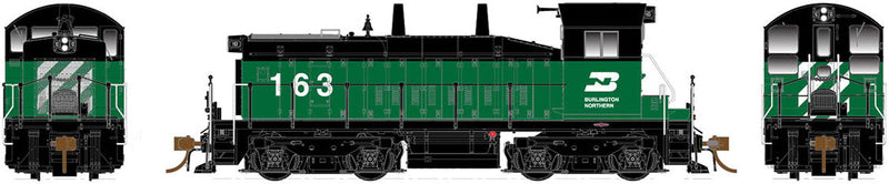 EMD-GMD SW1200 - LokSound and DCC -- Burlington Northern 163 (Cascade Green, black, white)