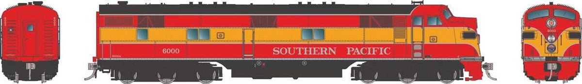 EMD E7A - Sound and DCC -- Southern Pacific #6000 (Daylight, red, orange, black)