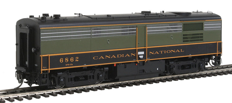 MLW FPB4 w/Sound & DCC -- Canadian National #6862 (green, black, yellow)