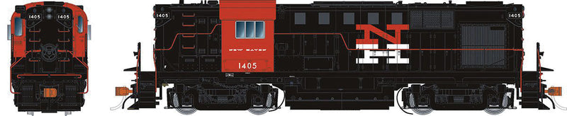 Alco RS11 - LokSound and DCC -- New Haven 1412 (McGinnis, black, red, white)