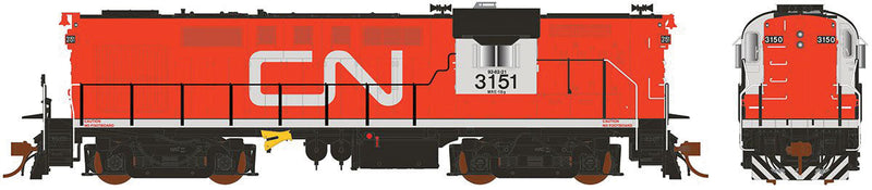 MLW RS18 - LokSound and DCC -- Canadian National 3153 (Tempo, red, white, black, No HEP)
