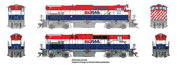 Montreal Locomotive Works MLW M420 - M420B Set - Standard DC -- British Columbia Railway #641, 681 (red, white, blue)