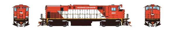Montreal Locomotive Works MLW M420 - Standard DC -- Providence & Worcester #2001 (As-Delivered, red, white)