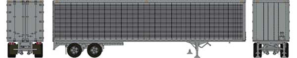 45' Trailmobile Dry Van Trailer - Assembled -- Painted, Unlettered (silver)
