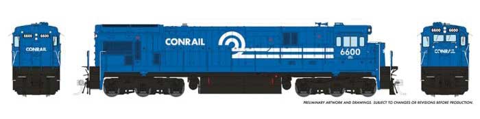 GE C30-7 - ESU LokSound and DCC -- Conrail #6605 (blue, white)