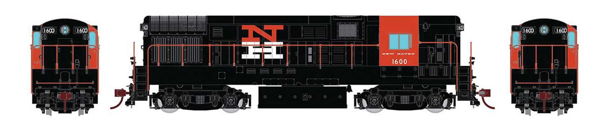 FM H16-44 Phase III - Sound and DCC -- New Haven 1600 (McGinnis Scheme, black, vermillion, white)