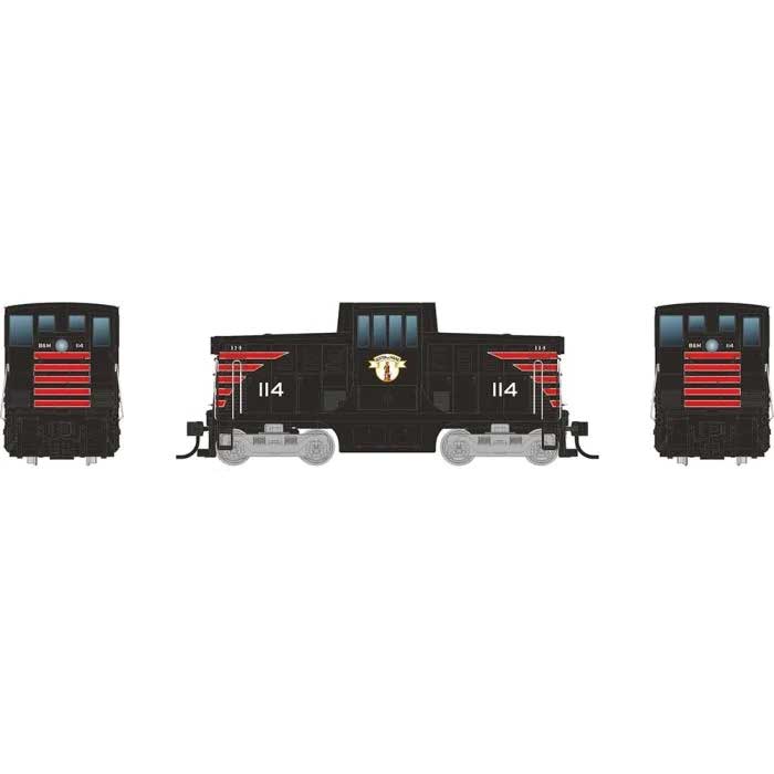 GE 44-Tonner - Standard DC -- Boston & Maine #115 (black, red, Minuteman Logo)