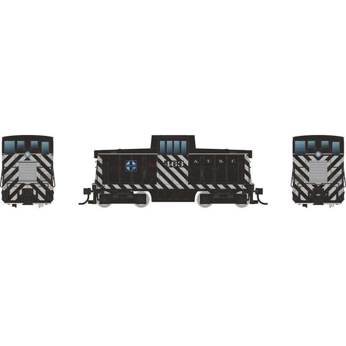 GE 44-Tonner - Sound and DCC -- Sante Fe #463 (Zebra Stripes, black, silver)