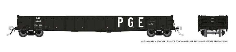 52' 6" Canadian Mill Gondola - Ready to Run -- Pacific Great Eastern (As-Delivered, black)