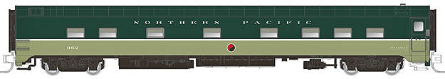 Panorama Line(TM) Pullman-Standard Plan #4186 10-5 Sleeper, Partial Skirting -- Northern Pacific #364 (2-Tone Green)