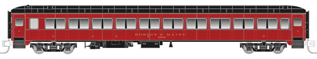 Osgood Bradley Lightweight 10-Window Coach No Skirts - Ready to Run -- Boston & Maine #4694 (maroon, black)