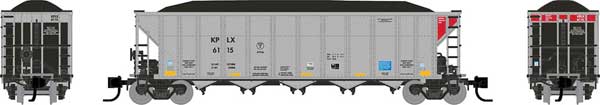AutoFlood III Rapid Discharge Coal Hopper - Ready to Run -- KPLX from Set 1 (silver, red, black)