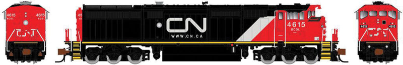 GE Dash 8-40CM - LokSound and DCC -- Canadian National BCOL 4615 (black, white, red, Website Logo, BCOL Subletter
