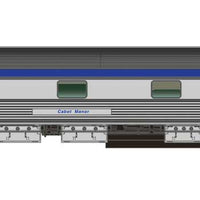 The Canadian 10-Car Passenger Set - Ready to Run -- VIA Rail Canada (Original, stainless steel, blue, yellow)