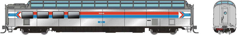 SP 3/4 Dome Lounge Smooth Sides - Ready to Run -- Amtrak #9372 (Phase 1, silver, red, blue, white)