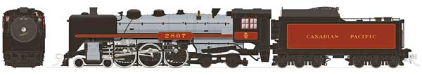 Class H1a 4-6-4 Hudson - Standard DC -- Canadian Pacific #2809 (bright maroon, gray, black, Beaver Shield)