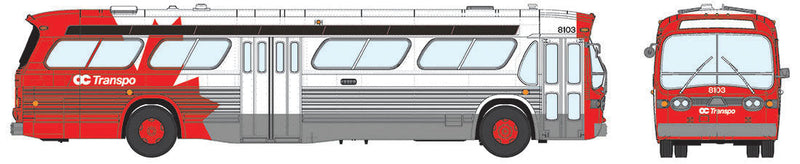 1959-1986 GM New Look/Fishbowl Bus - Standard - Assembled -- Ottawa OC Transpo #8106 (silver, red, white)