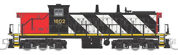 GMD-1 1600 Series 6-Axle Version w/Sound & DCC -- Canadian National #1601 (black, red Nose, white Stripes)