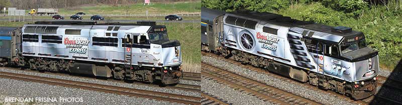 EMD F40PH-2D 2-Pack - Standard DC -- Via Rail Canada 6408, 6445 (Coors Silver Bullet Scheme, silver, red)