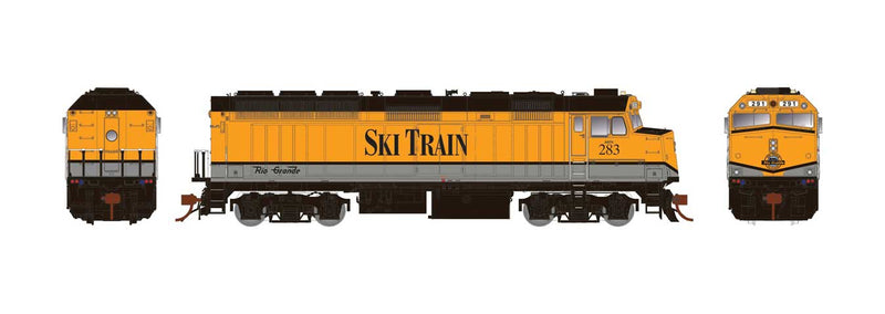 EMD F40PH Phase 2, Ditch Lights - LokSound 5 and DCC -- Rio Grande Ski Train 289 (Aspen Gold, silver)