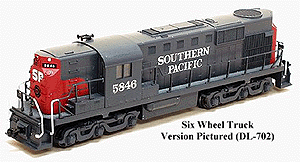 Diesel Alco RS11 Powered 2-Rail 4 Wheel Truck Gold Edition -- SP