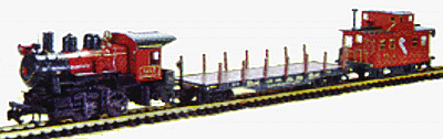 Steam 0-4-0 Starter Freight Set, with 3 Trees -- Christmas