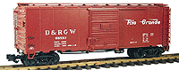 40' Steel Boxcar -- Denver & Rio Grande Western (brown)