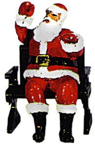 People Working -- Seated Santa Train Engineer