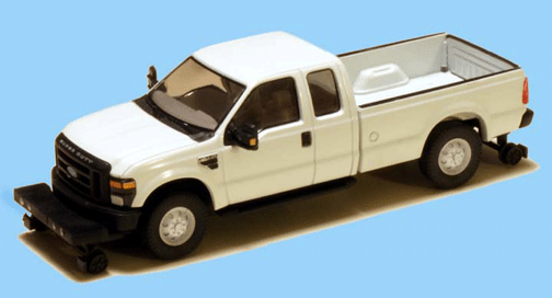 2008 Ford F-350 Super Duty 4X4 Hi-Rail Pickup Truck w/Super Cab & Long Box -- MOW White