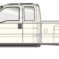 2008 Ford F-350 Super Duty 4X4 Dual Rear Wheels w/Super Cab & Long Box -- MOW White, Black Grille & Bumpers, 18" Argent Wheels