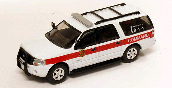 2007 Ford Expedition EL SSP SUV - Assembled -- Fire Command (white, red)