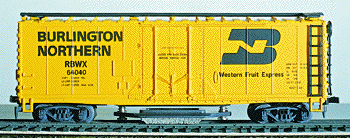 Track Cleaning Car -- Burlington Northern 40' Steel Reefer
