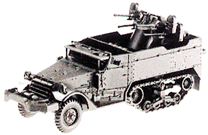 Mini-Tanks Military US & Allies WWII Armored Vehicles -- M16 Motor Gun Carriage Half-Track w/Quad .50 Caliber Anti-Aircraft Gun