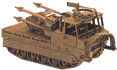 Mini-Tanks Military Armored Vehicles -- M730 "Chaparral" Anti-Aircraft Missile Launcher w/4 "Sidwinder" SAM Miss