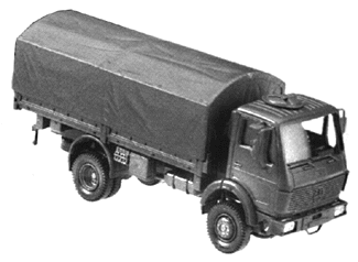 Mini-Tanks Military Modern German Army (BW) Trucks -- Daimler Benz 1017A 5-Ton 4x4 Cargo/Personnel Truck w/Canvas Bed Cover