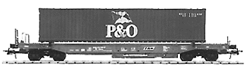 Flatcar -- P&O With 40' Container