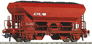 Bulk Coal Hopper Car Era V -- CFL (red, new logo)