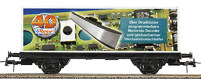 40th Anniversary Flatcar w/Container -- Innovation Train "Decoder & Pickup"