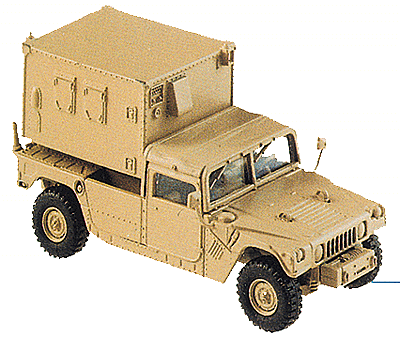Mini-Tanks Military US/NATO Desert Storm Series Light Trucks -- M1037 "Hummer" 4x4 w/Field Radio Unit (Desert Tan)