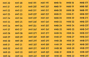 Mini-Tanks Military Accessories - Decal Set US Army Vehicles -- Designations for Headquarters, Headquarters Detachments & Battery A-E